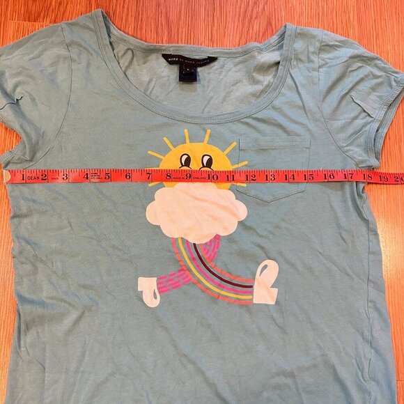 Marc by Marc Jacobs Walking Sun Graphic T-Shirt Blue - L - Picture 13 of 13